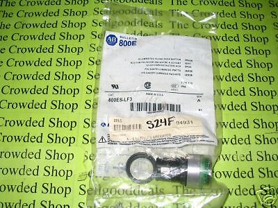 ALLEN BRADLEY 800ES LF3 ILLUM. FLUSH PUSHBUTTON GREEN  