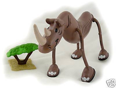 NEW! BENDOS ANIMALS RHINOCEROS CHILDS BENDABLE POSEABLE TOY