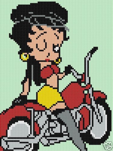 Biker Betty Boop 20X27 Latch Hook Kit (REQ)  