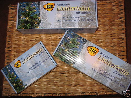 Mini Lichterkette 120flm. weiß für außen   neu