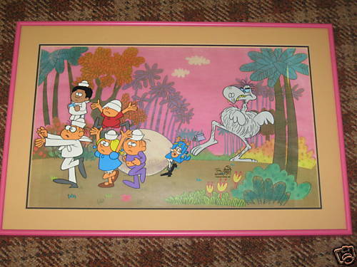 Captain Crunch Framed Cartoon Cells   Jay Ward Studios