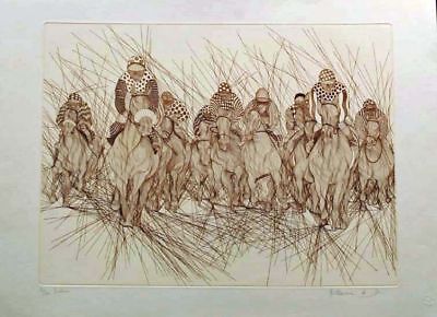   Azoulay Preakness Hand Signed 1983 horse race Art Etching Submit Offer