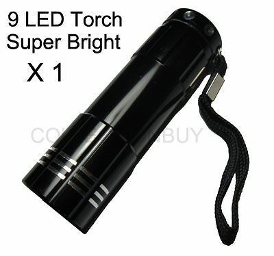 100% Brand New 9 LED Mini Super Bright Torch Flashlight  