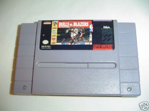   Vs Blazers SNES Super Nintendo game NBA Playoffs 014633070781  