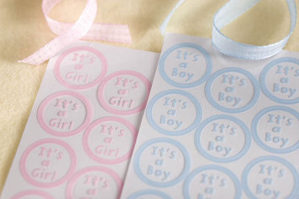 50 Its A Girl Envelope Seals invitations shower favors  