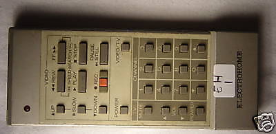 ELECTROHOME 1 TV VCR remote