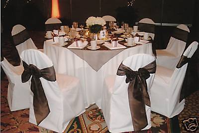 100 WHITE WEDDING BANQUET CHAIR COVERS COVER  