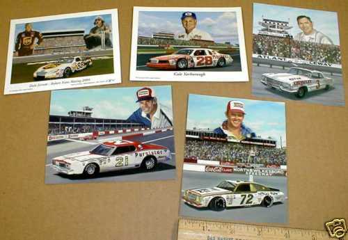 Benny Parsons David Pearson Junior Johnson postcard lot  