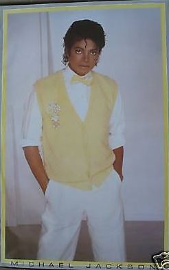 MICHAEL JACKSON YELLOW VEST VINTAGE POSTER 1983 NEW  