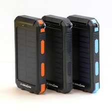 Waterproof 300000mAh Solar Power Bank 2USB Battery Portable Charger for Phone UK