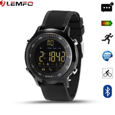Lemfo Bluetooth IP67 Impermeable Podómetro Reloj Inteligente Para Android iOS