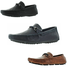 Moda Essentials Men's Driving Slip On Loafers Shoes Monogram & Croc